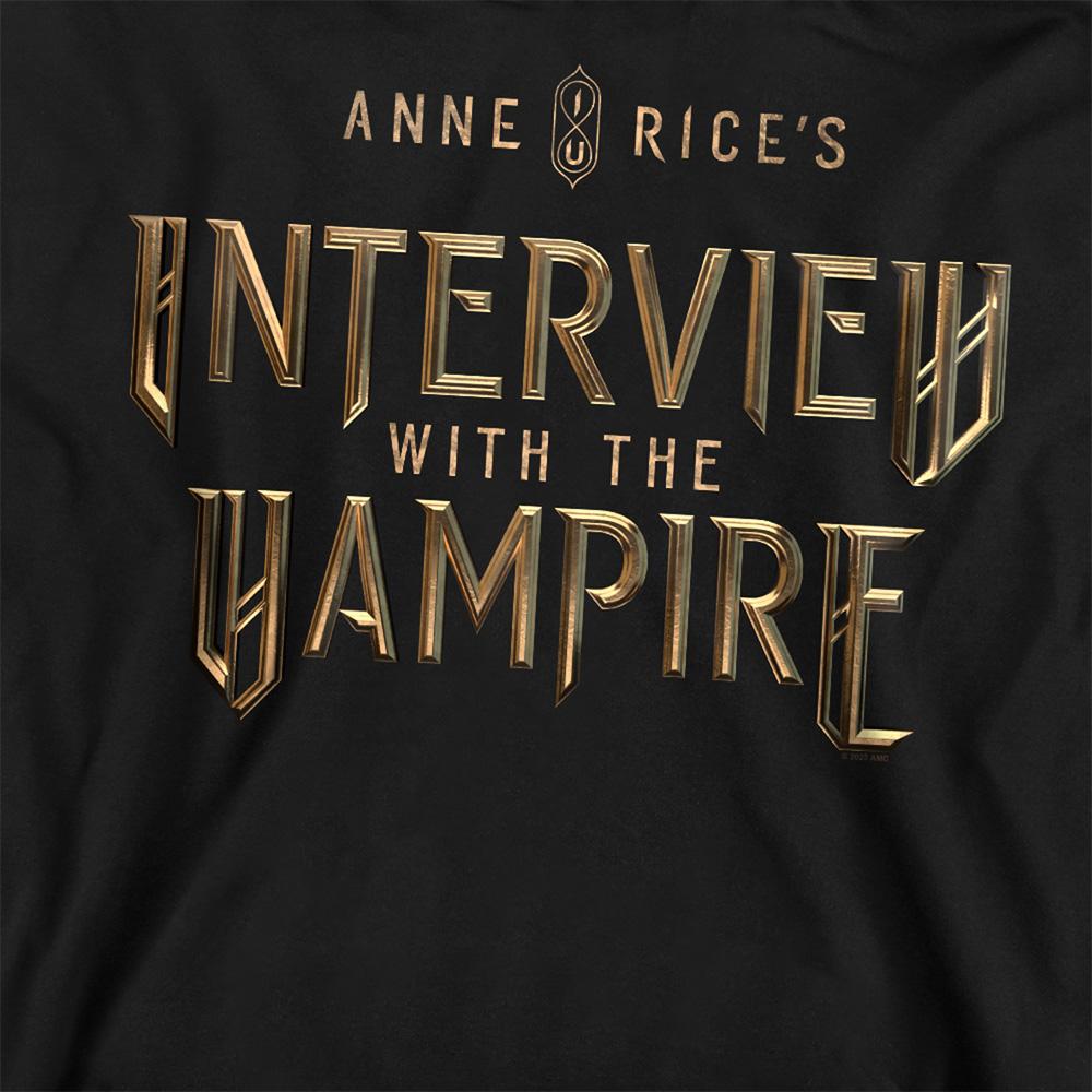 Black - Side - Interview With The Vampire Unisex Adult Gold Logo Sweatshirt