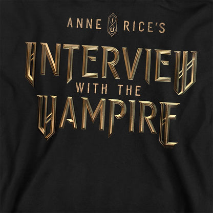 Black - Side - Interview With The Vampire Unisex Adult Gold Logo Sweatshirt