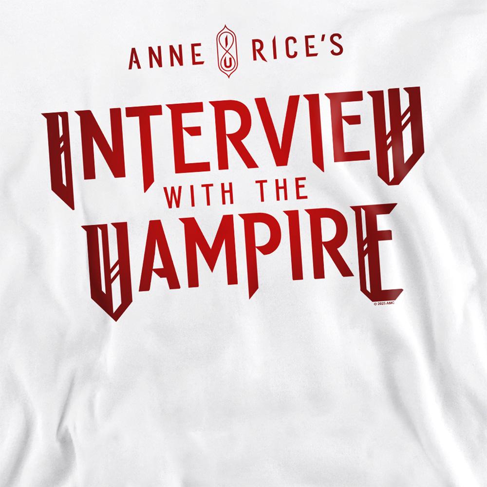 White - Side - Interview With The Vampire Unisex Adult Red Logo Sweatshirt