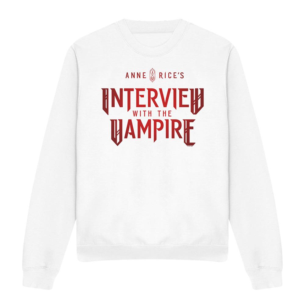 White - Front - Interview With The Vampire Unisex Adult Red Logo Sweatshirt