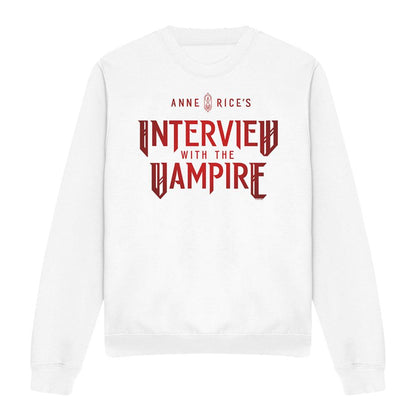 White - Front - Interview With The Vampire Unisex Adult Red Logo Sweatshirt