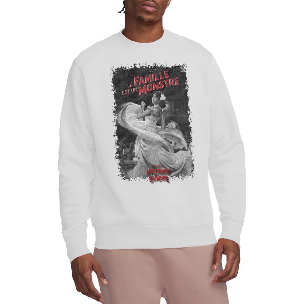 Black - Back - Interview With The Vampire Unisex Adult La Famille Mono Poster Sweatshirt