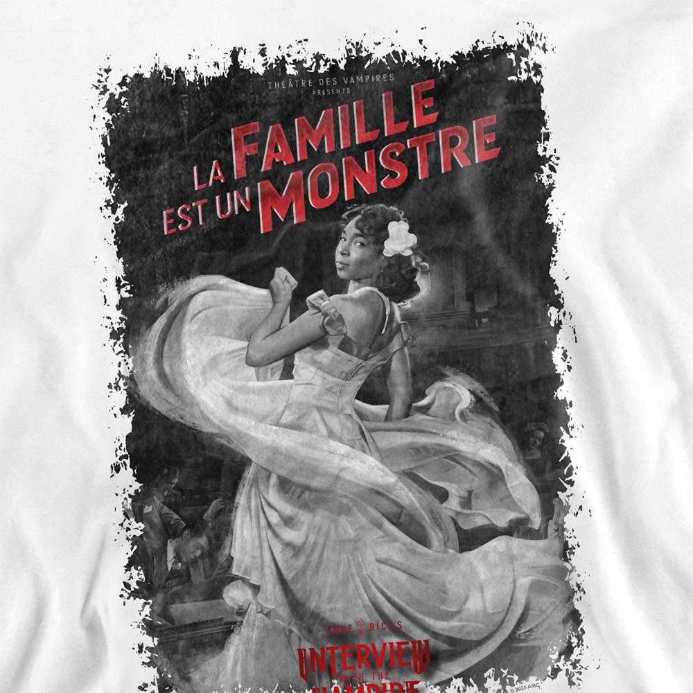 Black - Side - Interview With The Vampire Unisex Adult La Famille Mono Poster Sweatshirt
