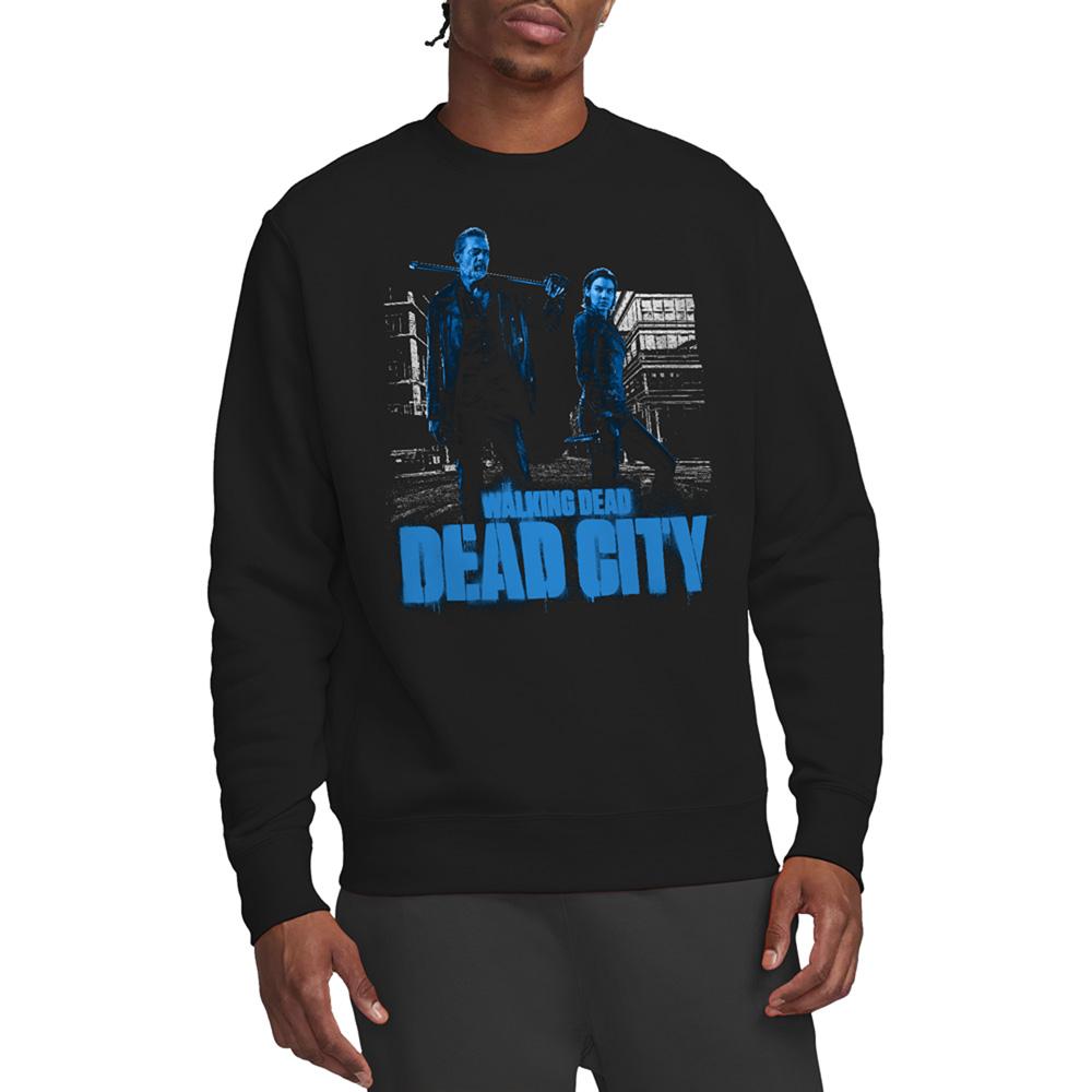 Black - Back - The Walking Dead Unisex Adult Negan & Maggie Monotone Sweatshirt
