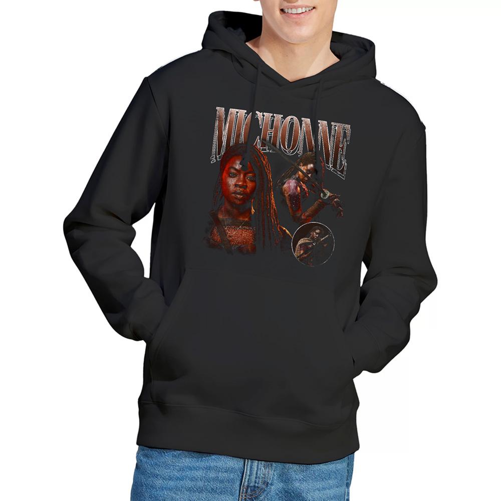 Black - Back - The Walking Dead Unisex Adult The Ones Who Lived Michonne Homage Hoodie