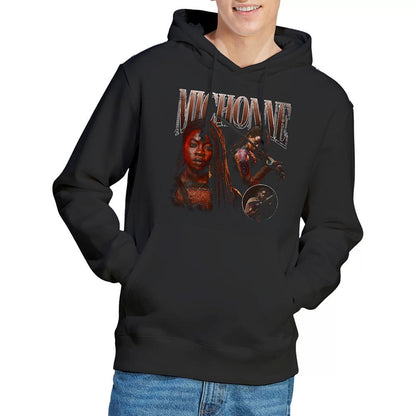 Black - Back - The Walking Dead Unisex Adult The Ones Who Lived Michonne Homage Hoodie