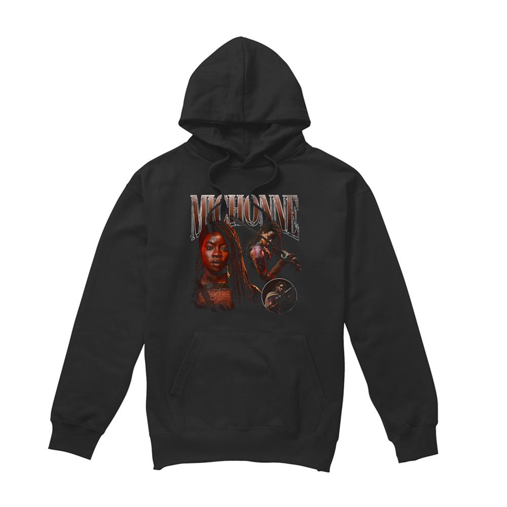 Black - Front - The Walking Dead Unisex Adult The Ones Who Lived Michonne Homage Hoodie