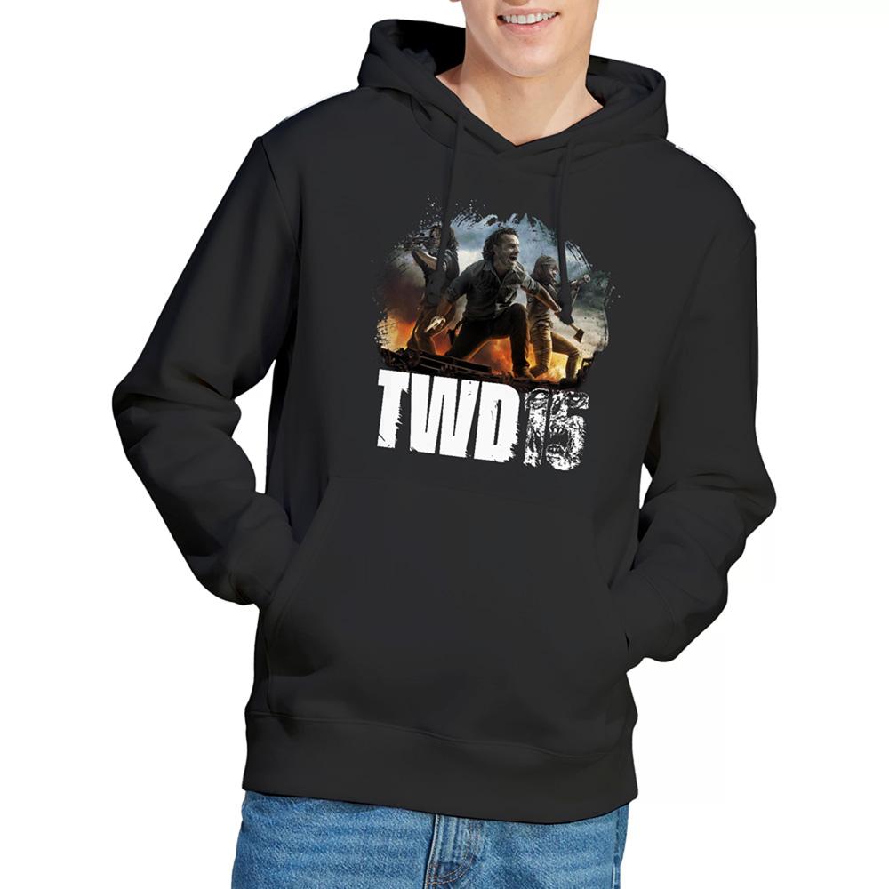 Black - Back - The Walking Dead Unisex Adult Group Pose Hoodie