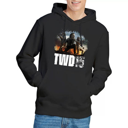 Black - Back - The Walking Dead Unisex Adult Group Pose Hoodie