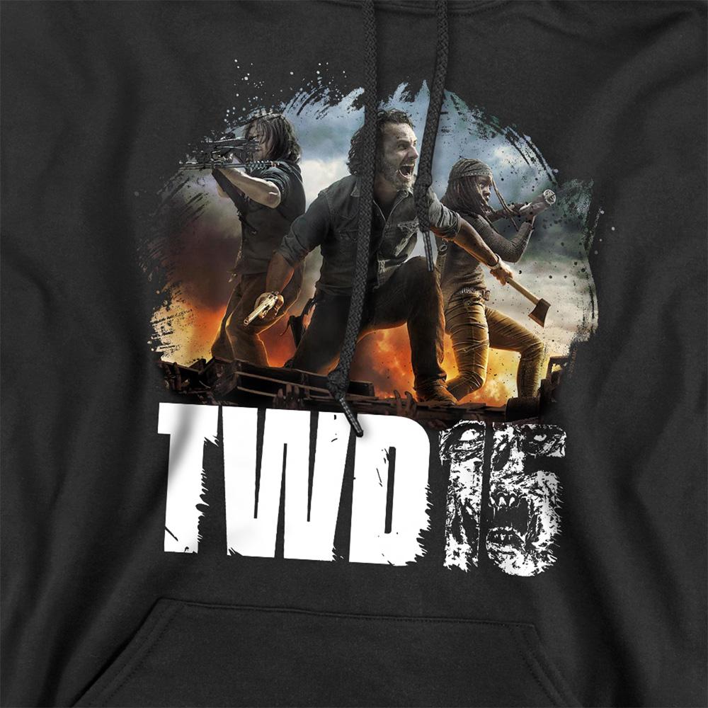 Black - Side - The Walking Dead Unisex Adult Group Pose Hoodie