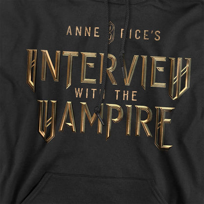 Black - Side - Interview With The Vampire Unisex Adult Gold Logo Hoodie