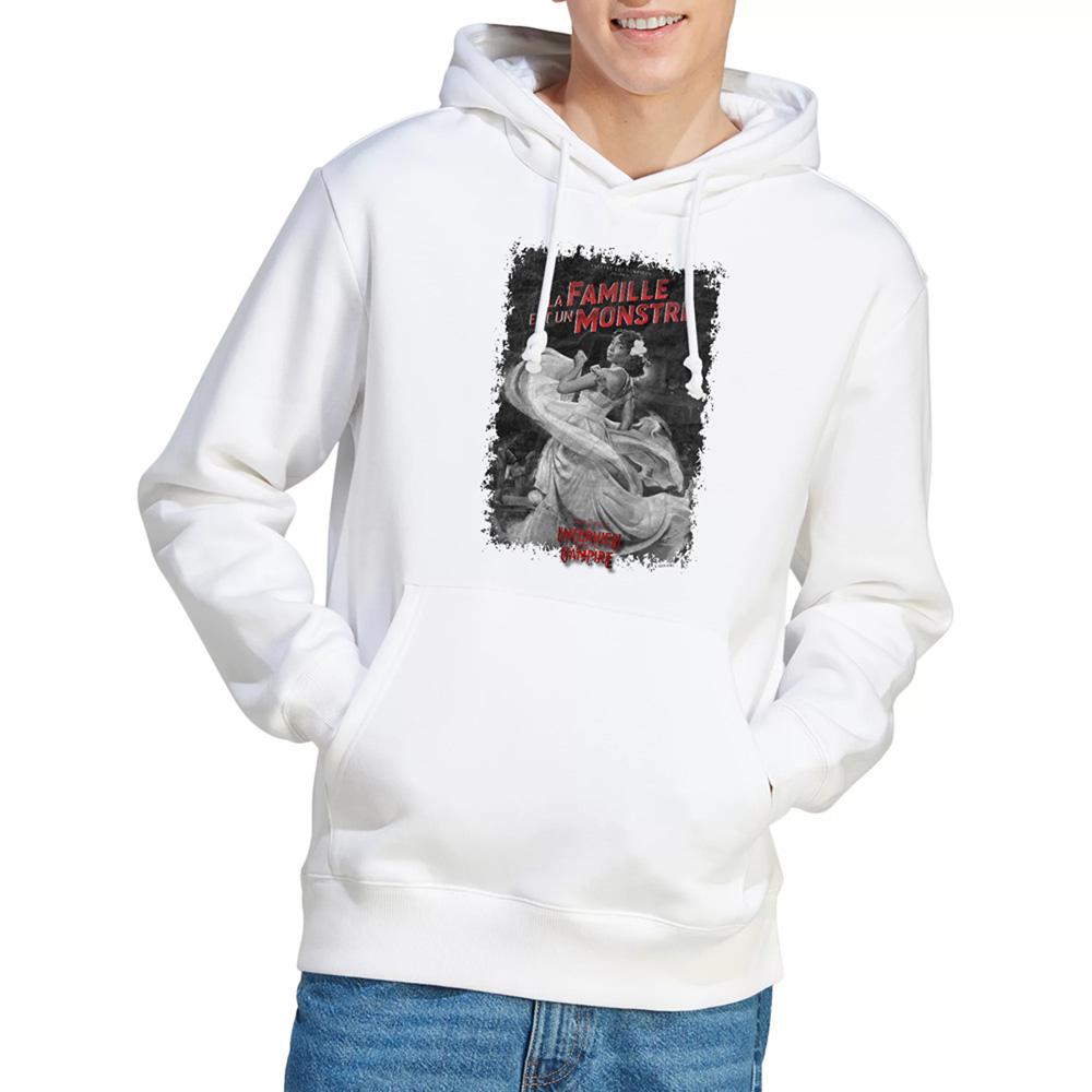 White - Back - Interview With The Vampire Unisex Adult La Famille Mono Poster Hoodie