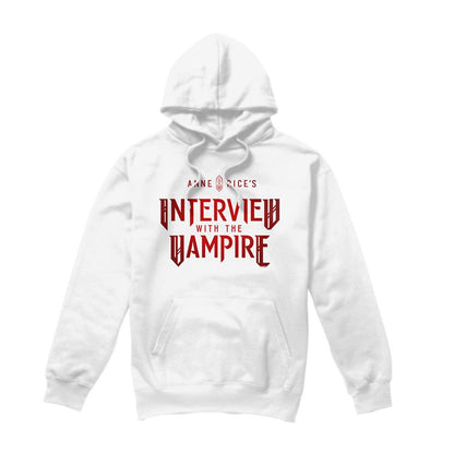 White - Front - Interview With The Vampire Unisex Adult Red Logo Hoodie