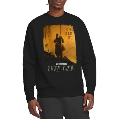 Black - Back - The Walking Dead: Daryl Dixon Unisex Adult Poster Sweatshirt