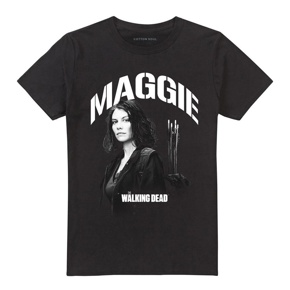 Black - Front - The Walking Dead Unisex Adult Maggie Greene Mono T-Shirt