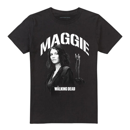 Black - Front - The Walking Dead Unisex Adult Maggie Greene Mono T-Shirt