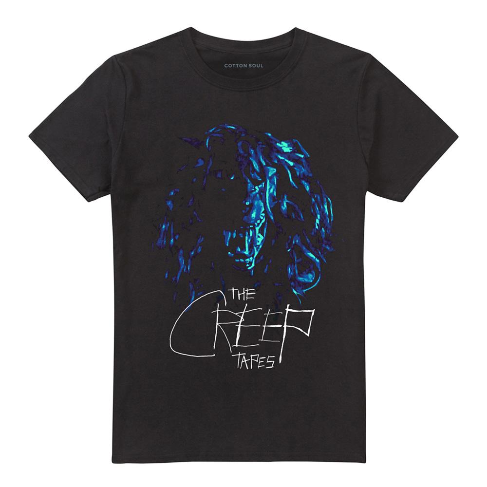 Black - Front - The Creep Tapes Unisex Adult Wolf Mask T-Shirt