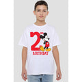 White - Side - Disney Childrens-Kids Mickey Mouse 2nd Birthday T-Shirt