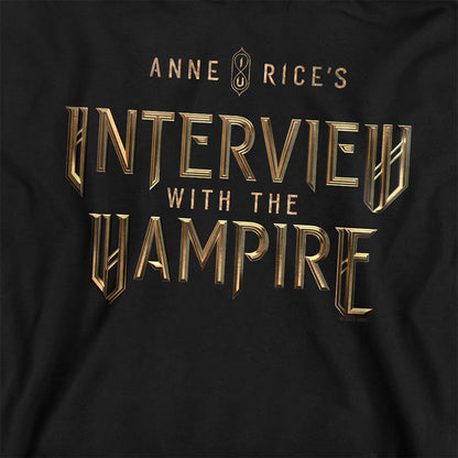 Black - Back - Interview With The Vampire Childrens-Kids Gold Logo Pull Over Hoodie