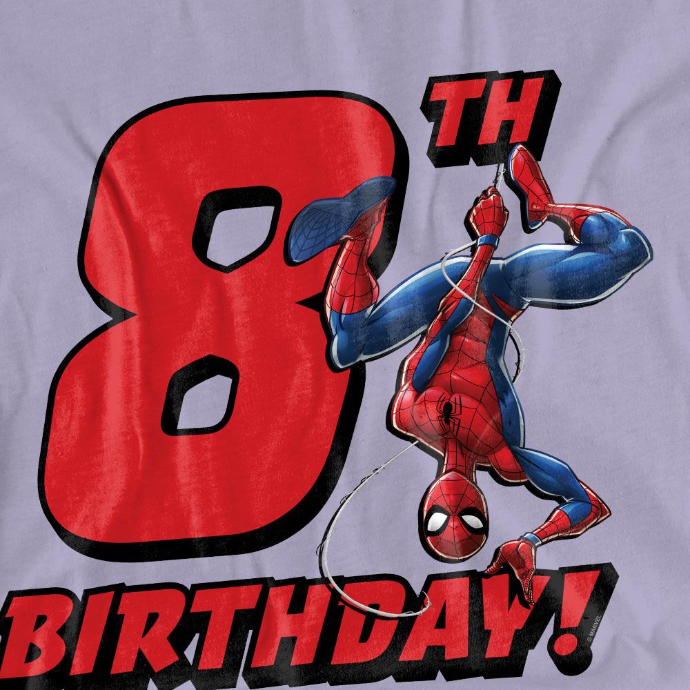 Lavender - Pack Shot - Spider-Man Womens-Ladies 8th Birthday T-Shirt