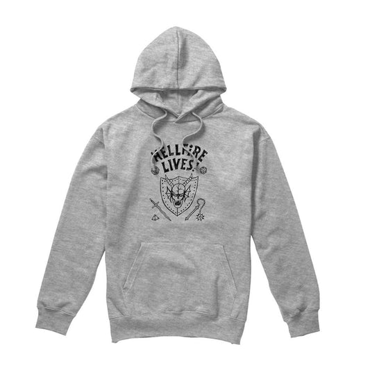 Athletic Heather - Front - Stranger Things Unisex Adult Hellfire Graduation Hoodie