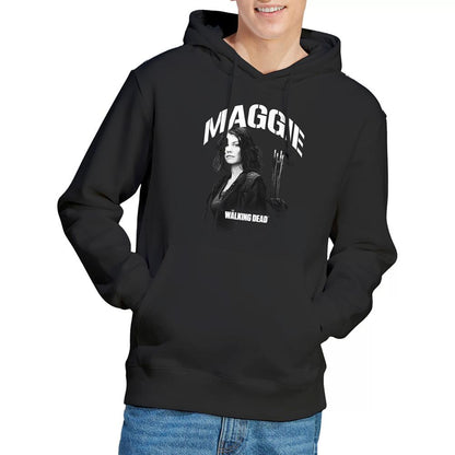 Black - Back - The Walking Dead Unisex Adult Maggie Greene Mono Hoodie