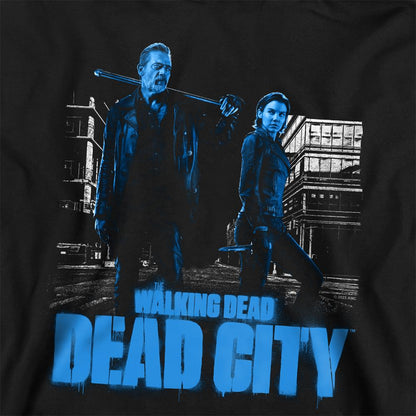 Black - Back - The Walking Dead Childrens-Kids Negan & Maggie Monotone Pullover Hoodie