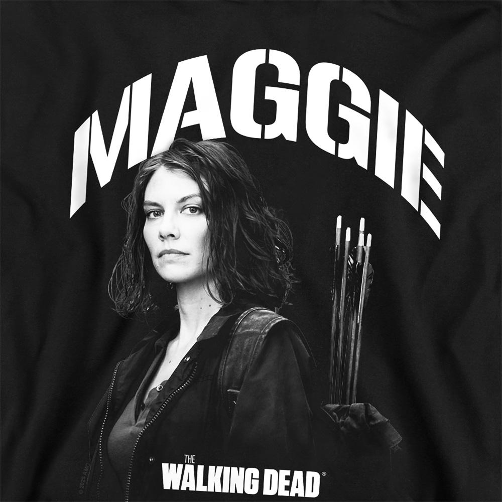 Black - Back - The Walking Dead Childrens-Kids Maggie Greene Mono Pullover Hoodie