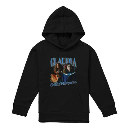 Black - Front - Interview With The Vampire Childrens-Kids Claudia Homage Pull Over Hoodie