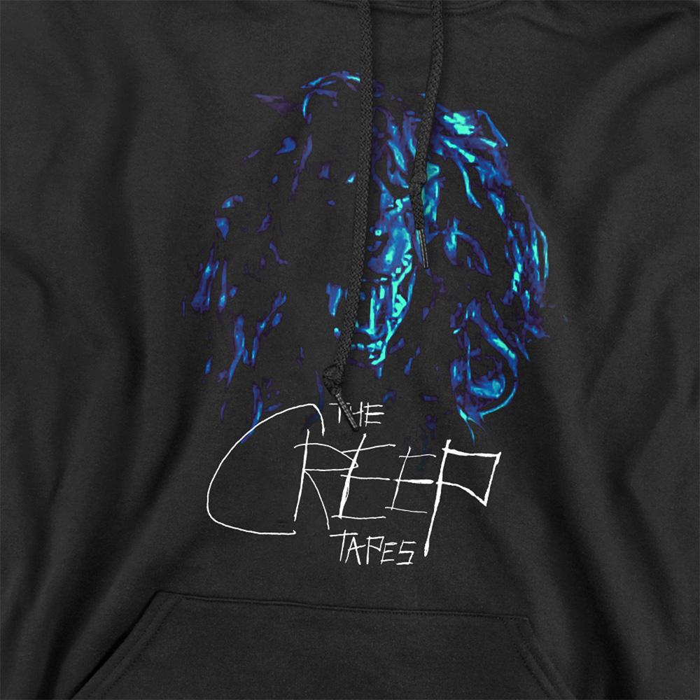 Black - Side - The Creep Tapes Unisex Adult Wolf Mask Hoodie