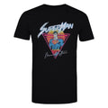 Black-Red - Front - Superman Mens Sunset T-Shirt