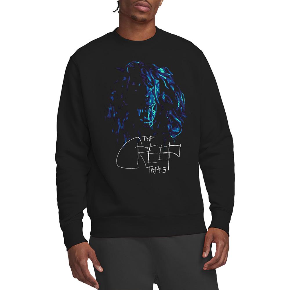 Black - Back - The Creep Tapes Unisex Adult Wolf Mask Sweatshirt