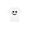 White - Front - The Nightmare Before Christmas Childrens-Kids Jack Face T-Shirt