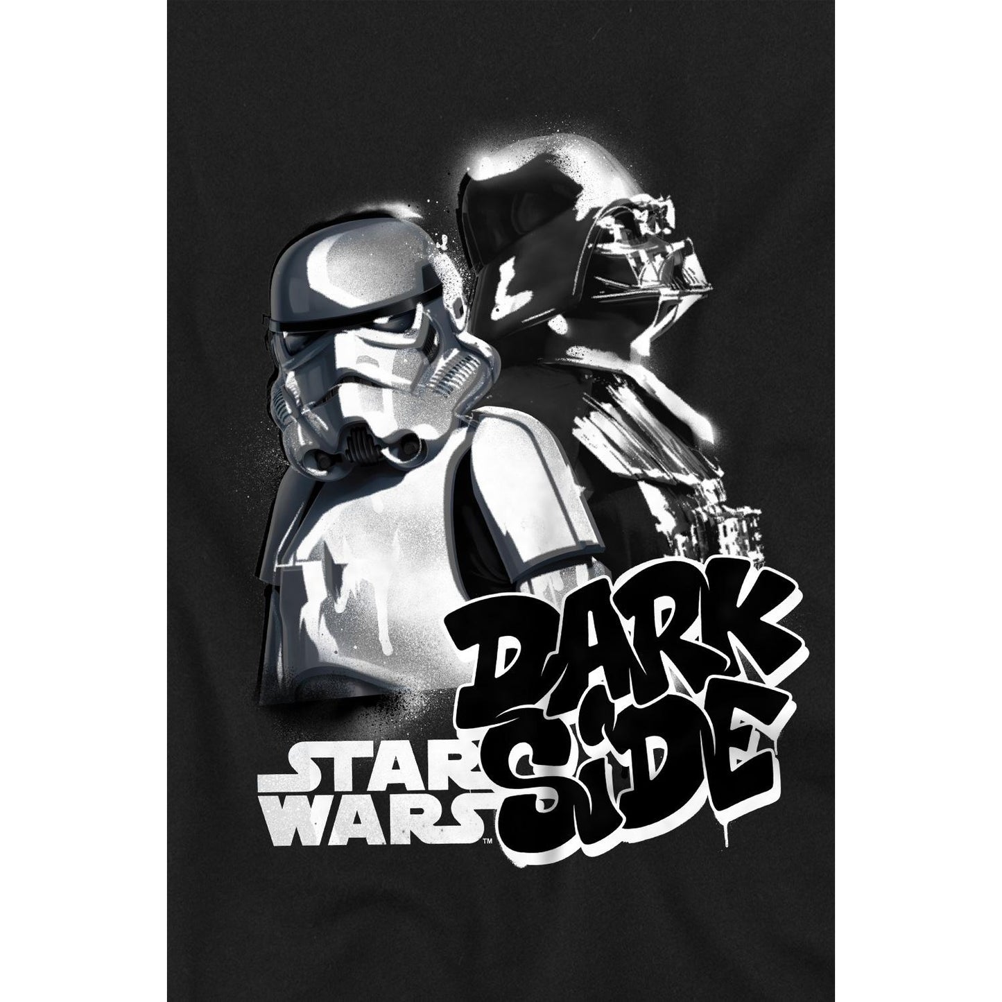 Black - Side - Star Wars Childrens-Kids Dark Side Duo T-Shirt