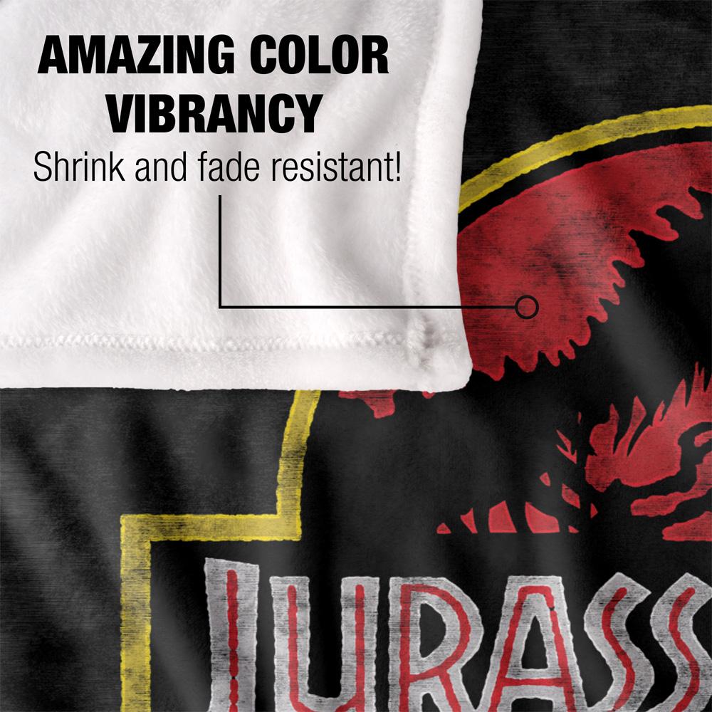 Multicoloured - Lifestyle - Jurassic Park Silky Classic Logo Supersoft Throw