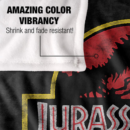 Multicoloured - Lifestyle - Jurassic Park Silky Classic Logo Supersoft Throw