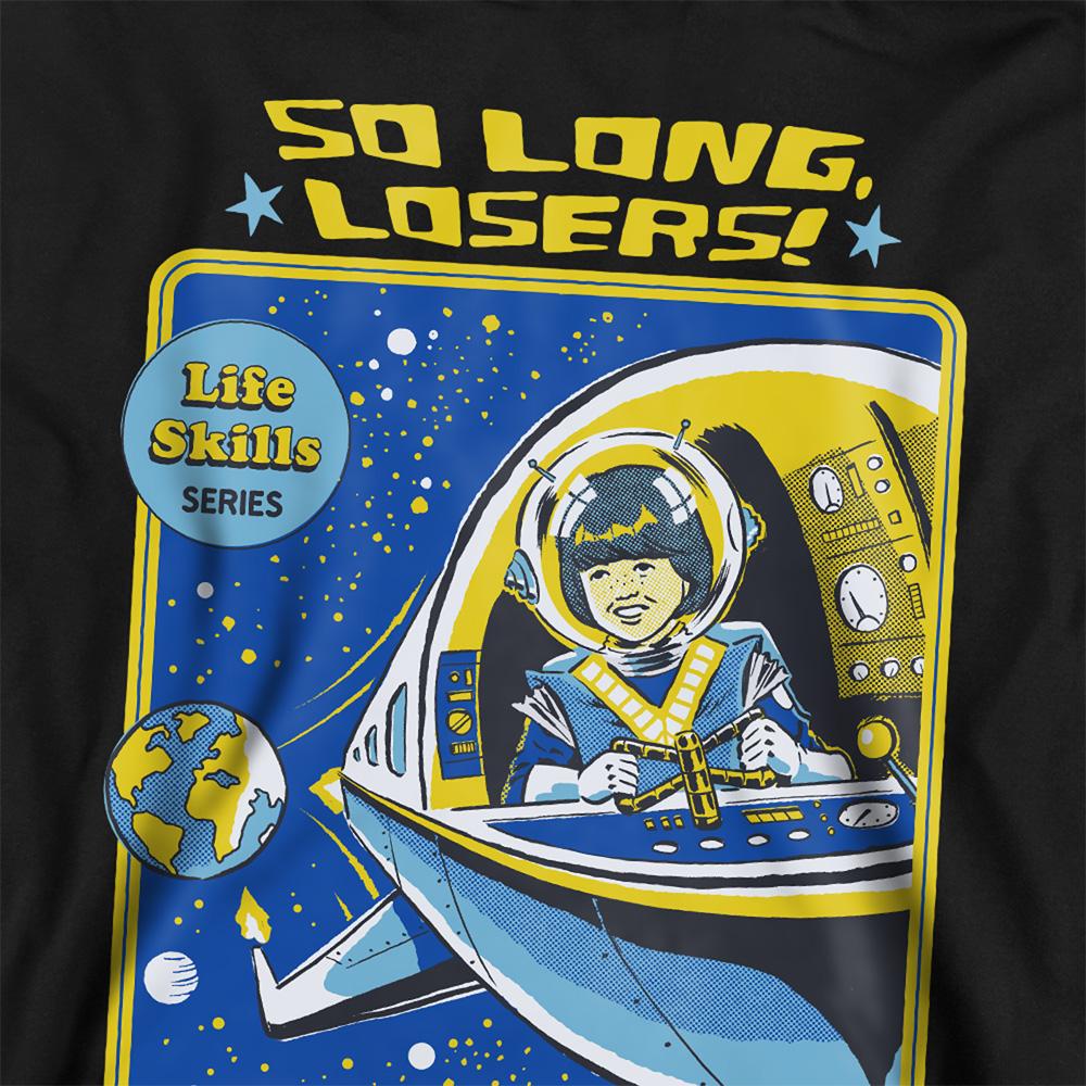 Black - Side - Steven Rhodes Childrens-Kids So Long Losers Hoodie