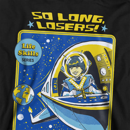 Black - Side - Steven Rhodes Childrens-Kids So Long Losers Hoodie