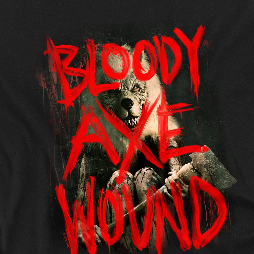 Black - Side - Bloody Axe Wound Childrens-Kids Key Art T-Shirt