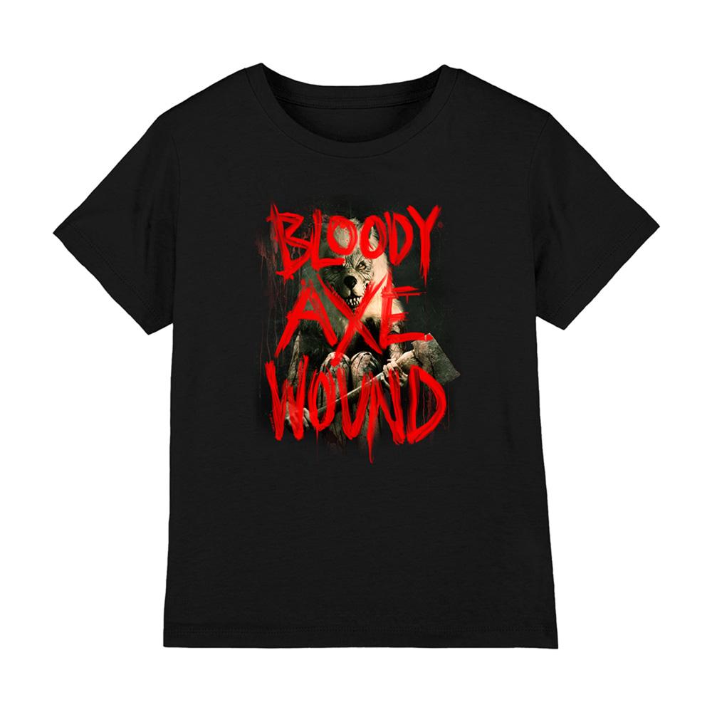 Black - Front - Bloody Axe Wound Childrens-Kids Key Art T-Shirt