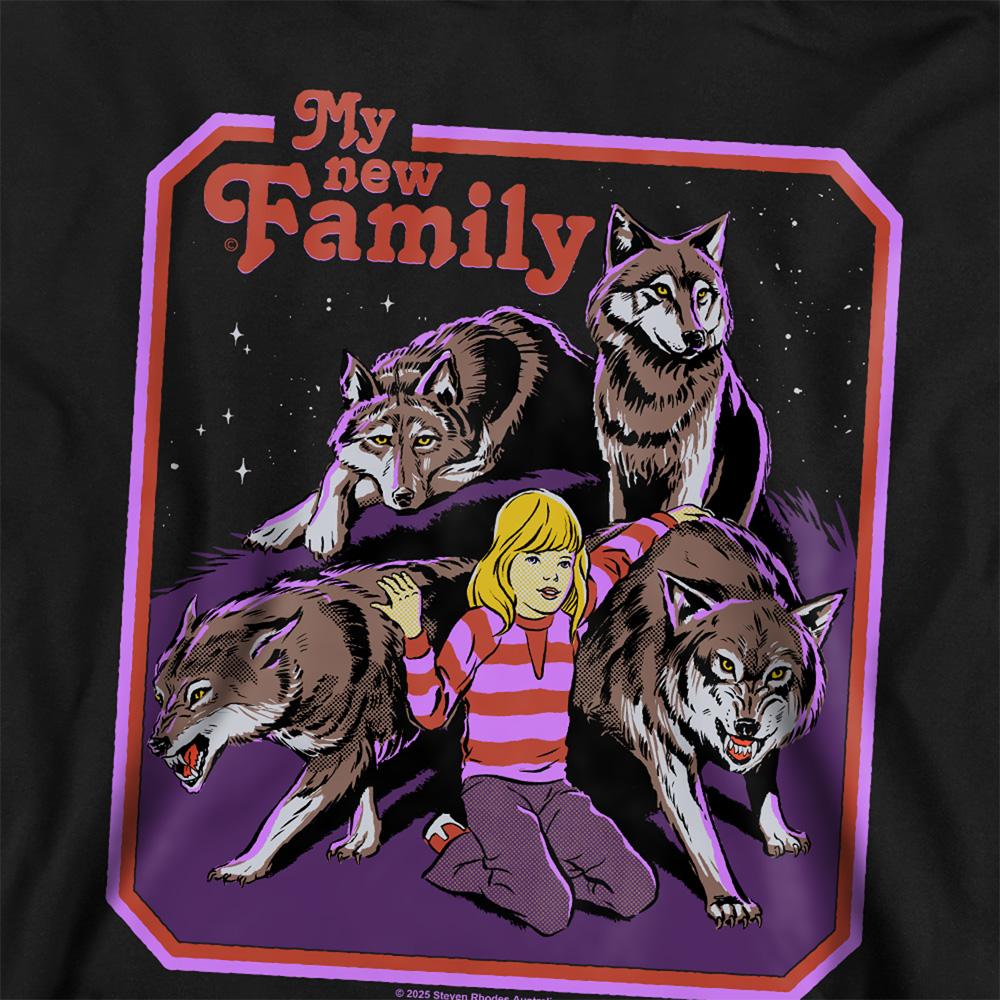 Black - Side - Steven Rhodes Childrens-Kids My New Family Hoodie