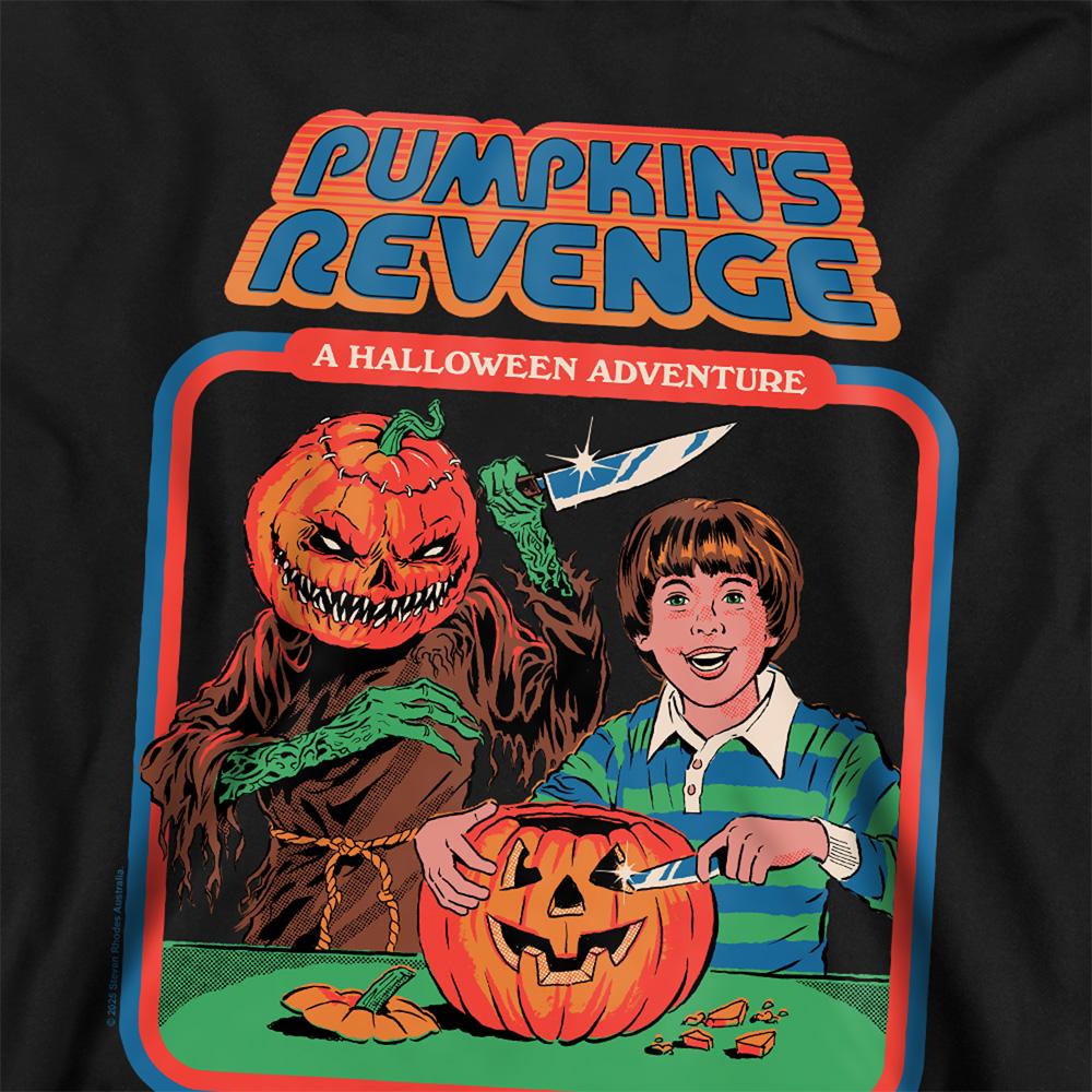 Black - Side - Steven Rhodes Childrens-Kids Pumpkins Revenge Hoodie