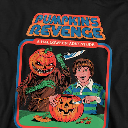 Black - Side - Steven Rhodes Childrens-Kids Pumpkins Revenge Hoodie