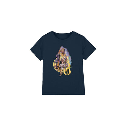 Navy - Front - Star Wars: The Acolyte Childrens-Kids High Republic Group Poster T-Shirt