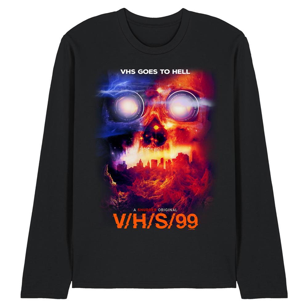 Black - Front - V-H-S-99 Unisex Adult Goes To Hell Long-Sleeved T-Shirt