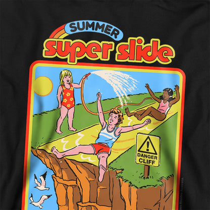Black - Side - Steven Rhodes Childrens-Kids Summer Super Slide Hoodie