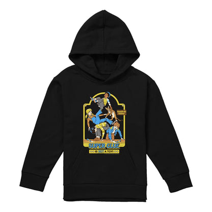 Black - Front - Steven Rhodes Childrens-Kids Super Glue Is Not A Toy Hoodie