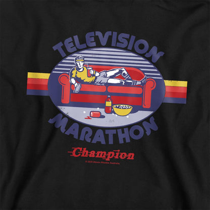 Black - Side - Steven Rhodes Childrens-Kids Television Marathon Champion Hoodie