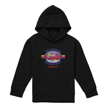 Black - Front - Steven Rhodes Childrens-Kids Television Marathon Champion Hoodie