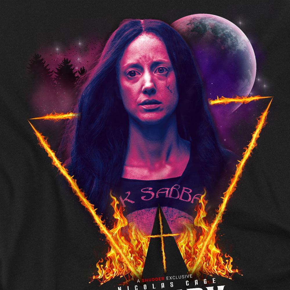 Black - Side - Mandy Unisex Adult Burning Triangle Long-Sleeved T-Shirt